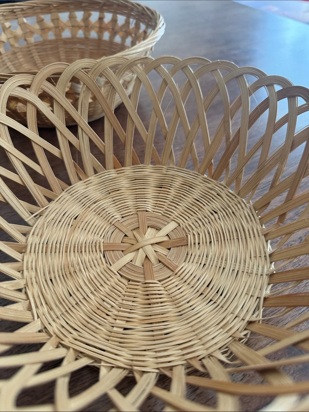 6 round wicker multi purpose baskets
